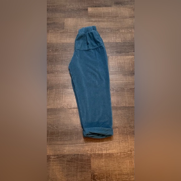 Free People Beach Ella Slouchy Terry Cloth Teal Pants Pants Size Small - Picture 3 of 6
